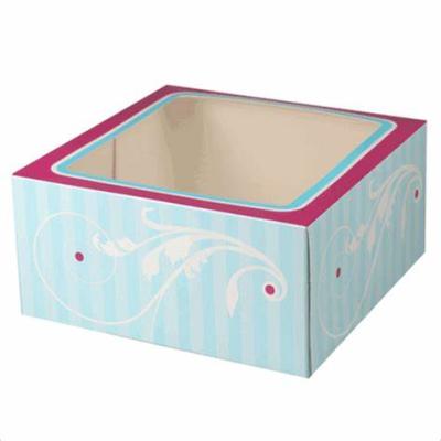 China High Quality Recycled Materials Custom Wedding Cake Gift Box With Window Cardboard Packaging Custom Design Box for sale