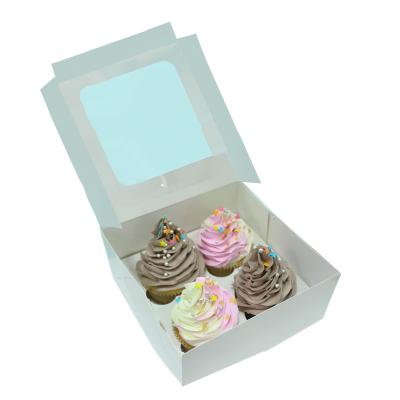 China Recyclable High Quality Printed Cookie Paper Luxury Paper Box Cake Bakery Packaging Boxes With Window for sale