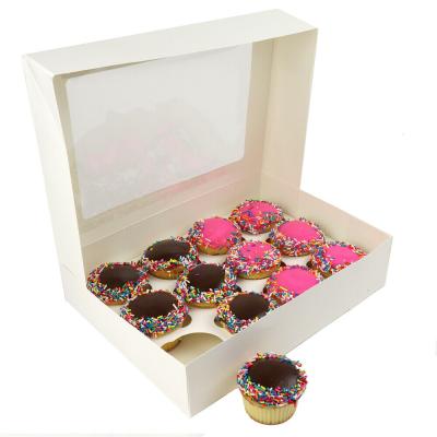 China New Style Customized Printed Paper Bakery Recyclable Muffin Cupcake Cookie Box Packaging Boxes for sale