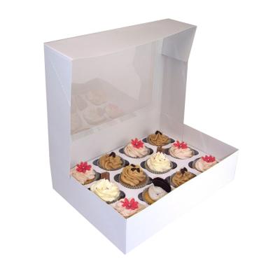 China New Recyclable Packaging Boxes For Cookie And Cake With Window Pastry Cake Packaging Box for sale