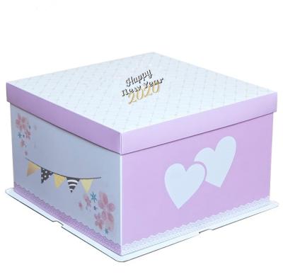 China Recycled Materials Mini Cake Gift Packaging Box Party Food Packaging Custom Recyclable Cake Boxes for sale