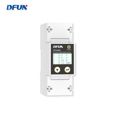 China DFUN DFPM90 Single Phase Smart DC Electronic Energy Meter DIN Rail KWH Meter DFPM90 for sale