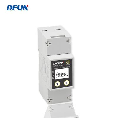 China DFUN DFPM91 50HZ DFPM91-V1-50 Single Phase 35mm Din-Rail Energy Meter Smart Electricity Meter for sale