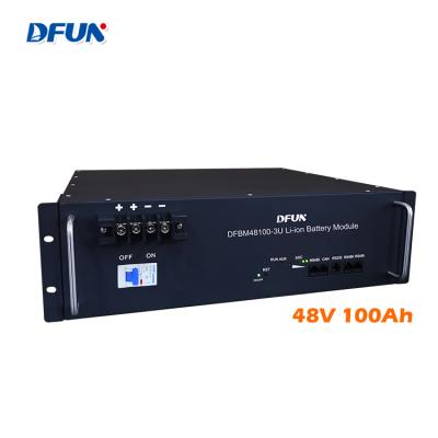 China Storage Systems DFUN 3U Lifepo4 100ah 48v solar energy lifepo4 battery pack 48 volt lithium pack for sale