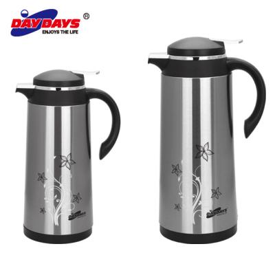 China Hot Sale Viable Popular Steel Color Refill Metal Coffee Pot Glass Thermos Vacuum Flask for sale