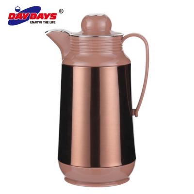 China Viable Colorful Body Stainless Steel Coffee Vacuum Jug With 1000ml Glass Refill Special For Coffee Or Tea for sale