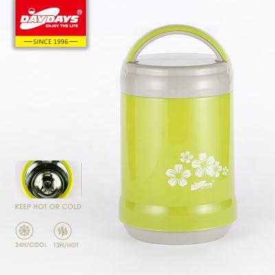 China PORTABLE 1.4L Plastic Lunch Box Thermos Double Walled Hot Glass Food Warmer Case for sale