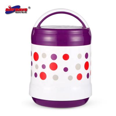 China Sustainable Lunch Box Round Shape Hot Keep Lunch Box With Spoon Refill PP Glass Body 1200ml for sale