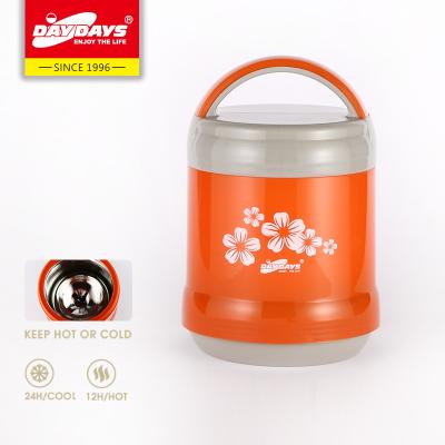 China Sustainable Round Shape Hot Keep Lunch Box With Spoon Refill PP Glass Body 1000ml for sale