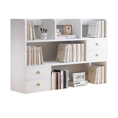 China Contemporary Living Room office Cabinets with Elegant Modern Wood Bookshelves bookcases and Integrated Storage for sale