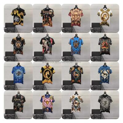 China Other design European T-shirts, large size 250g retro, high street T-shirts, factory stock wholesale men's T-shirts for sale