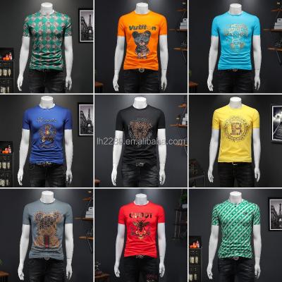 China Summer Cotton Casual Anti-Wrinkle Short Sleeve Luxury T-shirt Design High Quality Men's T-shirt for sale