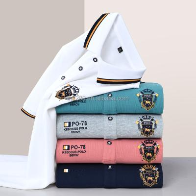 China Breathable Fashion Embroidered Lapel Casual Polo Shirt Breathable Drying Men Luxury Knitted Polo Shirt Wholesale And Quick for sale