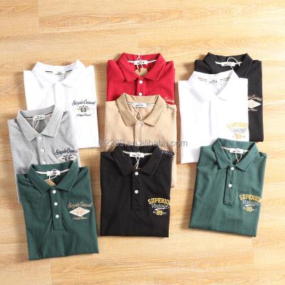 China Anti-Wrinkle Summer Wrinkle Resistant Short Sleeved Men's Polo Shirt With Logo Embroidered Simple Formal Oversized Polo Shirt for sale