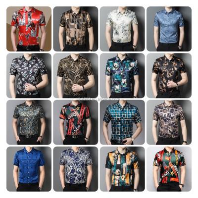 China Digital Fashion Ice Silk Anti-Shrink Hawaiian Shirt Style Beach Shirt Wholesale Printed Men's Casual Shirt for sale