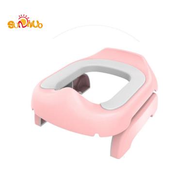 China SUNNUO Easy Folding Baby Potty Training Eco Friendly Folding Toilet Seat With Non Slip Silicone for sale