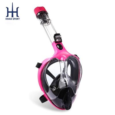 China Anti-leak UV400 anti fog all in one full face air vent dry top diving mask for kids for sale