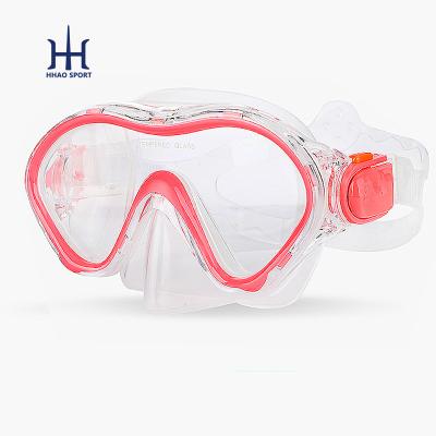 China Pink Sporting Goods Best Rated Anti-Leak OEM Glass Sole Snorkeling Diving Mask For Kids Children for sale