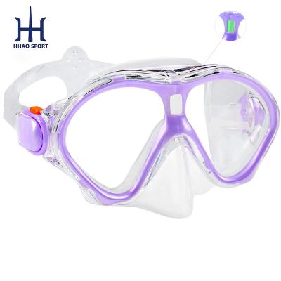 China Amazon Hot Selling Waterproof Luminous Anti-leak Children Kids Silicone Mask Diving Swimming Manufacturer for sale