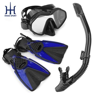 China Hot Sale Snorkeling Mask And Amazon Sale Tempered Glass Snorkeling Snorkel Set With Fins for sale