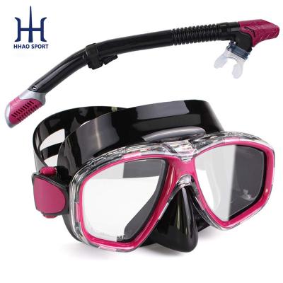 China Multiple Color Tempered Glass Myopia Mask and Sea Snorkeling Snorkeling Mask Set for Diving for sale