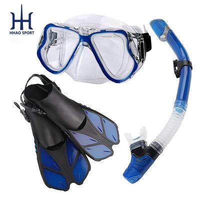 China Factory Supply Snorkeling Mask Snorkel Fins Swimming Set And Snorkeling Diving Equipment for sale