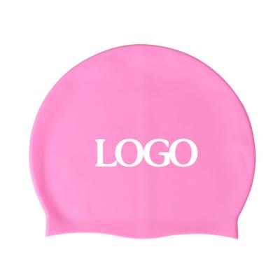 China 100% Manufacturer, Custom Printed Logo Silicone Cap Adults Seamless Personalized Swim Cap Waterproof Swimming Head Cap For Women Men for sale