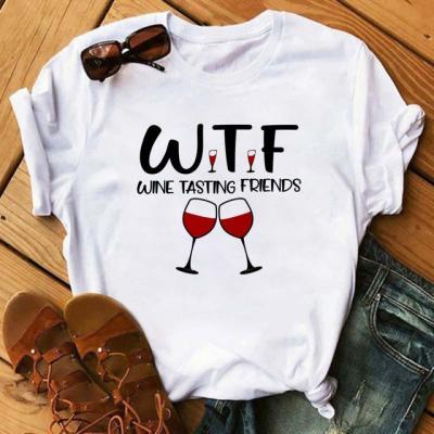 China Anti-pilling Wholesales Short Sleeve Lips Printed Womens Ladies Blouses Clothing Woman Tops Fashionable for sale