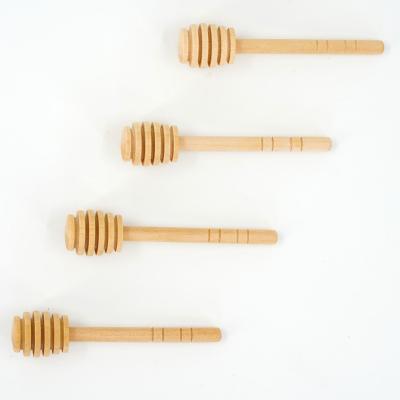 China Logo Design Honey Stick Dipper Customized Viable Eco-Friendly Wooden Honey Spoon for sale