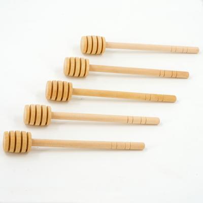 China Sustainable High Quality Natural Eco Friendly Small Honey Stick Dipper Wooden Honey Spoon for sale