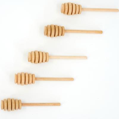 China Sustainable Natural Portable Mini Honeycomb Stirrer Wooden Honey Dipper Eco Sticks for sale