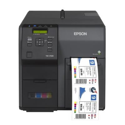 China food & Beverage factory low ink cost Epson ColorWorks C7500 color memjet inkjet label printer sticker printing machine for food label bottle label for sale