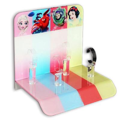 China Environmental friendly fashion round table jewelry display acrylic plexiglass display box for watches display for sale