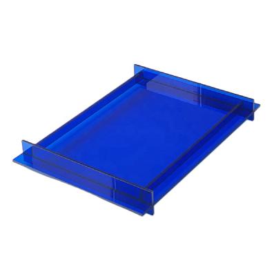 China Environmental Friendly Custom Clear Fruit Tray Acrylic Perspex Tray Food Tray For Storage for sale