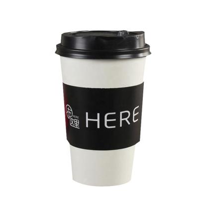 China Customized Black Coffee DOUBLE WALL Sleeve Cup Sleeve With Printing for sale