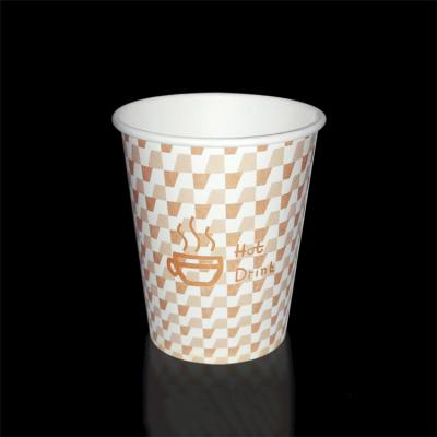 China 8b Single Wall 7.5 Ounce Beverage Use Custom Printing 100% Compostable Regular Single Wall Paper Cup Vending Machine for sale