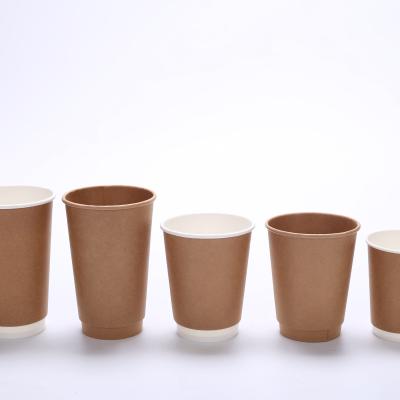 China Disposable Packaging Paper Coffee Cups Designs Eco-Friendly Biodegradable Coffee Take Out Paper Cups for sale