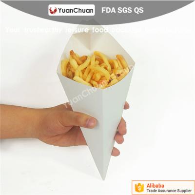 China Disposable French Fries Chips Paper Box Brown Craft Paper Box for sale