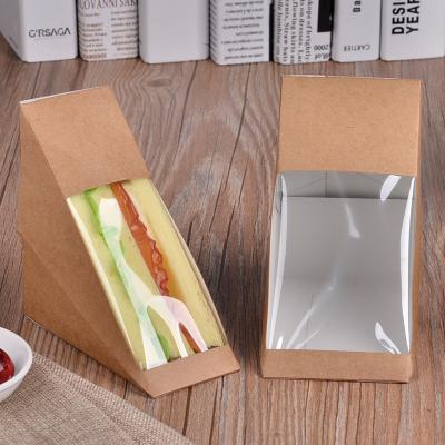 China 2017 promotion disposable paperboard sandwich box,triangle sandwich box for packing,packaging paper sandwich box for sale