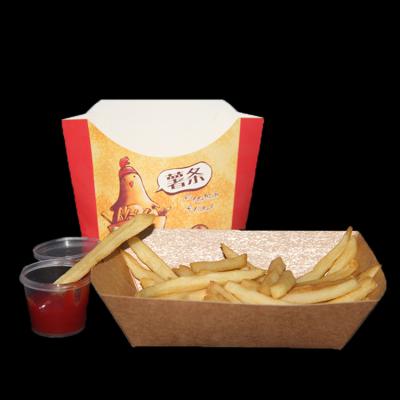 China Disposable Paper Boat Disposable Paper Tray Food Packing Tray Shop / For Susi, French Fries, Pasta for sale