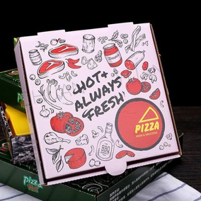 China Disposable custom logo food packaging box pizza box with fast delivery for sale