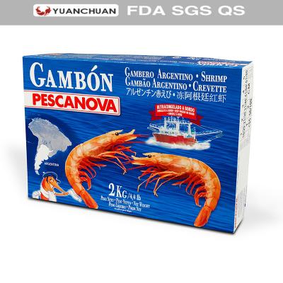 China Disposable 2KG shrimp box with good quality paper carton for sale