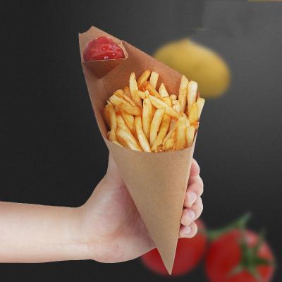 China Disposable Paper Cone Package For French Fries for sale