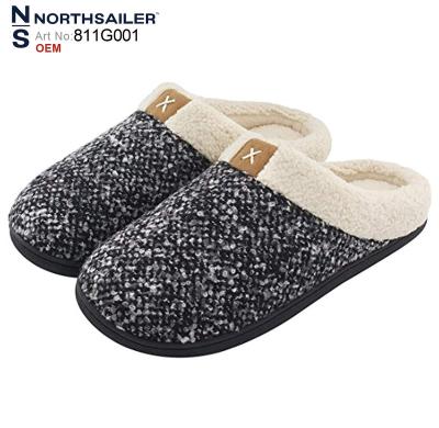 China 2023 Classic Light 2023 Classic Light Plush Memory Foam Base Rubber Insole Indoor Warm Outdoor Indoor Slippers Men for sale