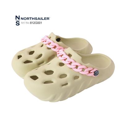 China Molded Later Cushioning Chokes Girls Youth Multi Color Embellished Sandals With Chain Slip On Outdoor Clogs Slippers Lady for sale