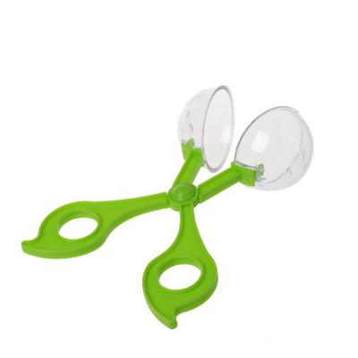 China Plastic Bug Sight Scissor Clamp Child Safety Stationery Scissor Butterfly Insect Trap Catcher for sale