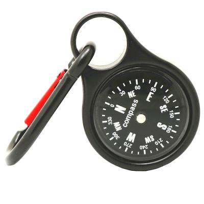 China Camper Hiking Portable Camping Emergency Zinc Alloy Compass With Hook Loop for sale