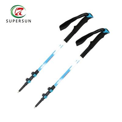 China 100% High Quality Durable Carbon Fiber Trekking Poles Metal Flip Lock for sale