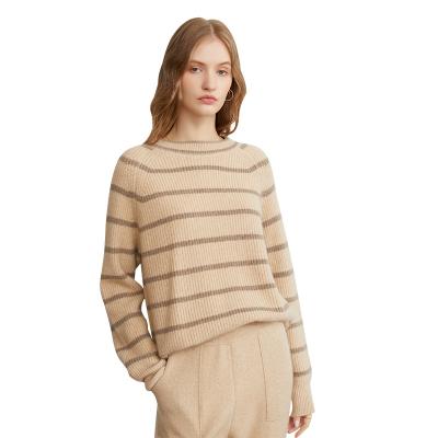 China 2023 new Anti-wrinkle 100% cashmere thickened common style women's cashmere long-sleeved sweat knitwear type thin round neck sweater bottoms for sale