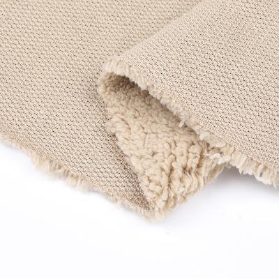 China High Quality Wholesale Knit Plaid 100 Polyester Custom Shu Velveteen Sherpa Soft Winter Fleece Fabric For for sale